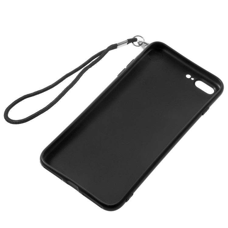 Pattern Printing TPU Gel Case for iPhone 8 Plus / 7 Plus with Lanyard - Do Not Touch My Phone-8
