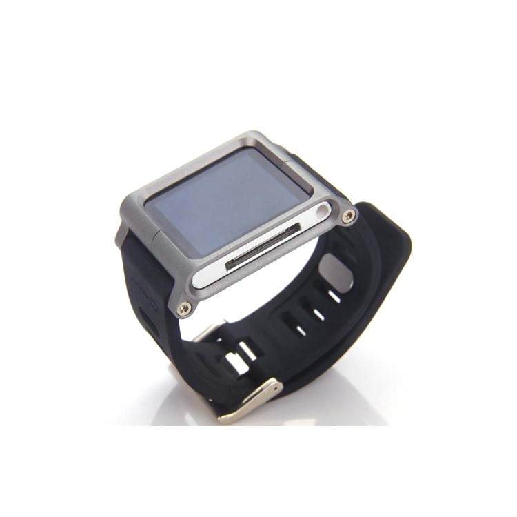 

Silicone Wrist Strap + Aluminum Alloy Watch Shell for iPod Nano 6 - Grey, Other Apple Models