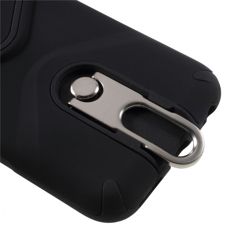 TPU PC Slim Hybrid Cover with Metal Kickstand for iPhone 6s Plus/6 Plus 5.5 inch - Black-10