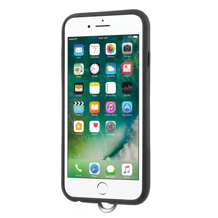TPU PC Slim Hybrid Cover with Metal Kickstand for iPhone 6s Plus/6 Plus 5.5 inch - Black-2
