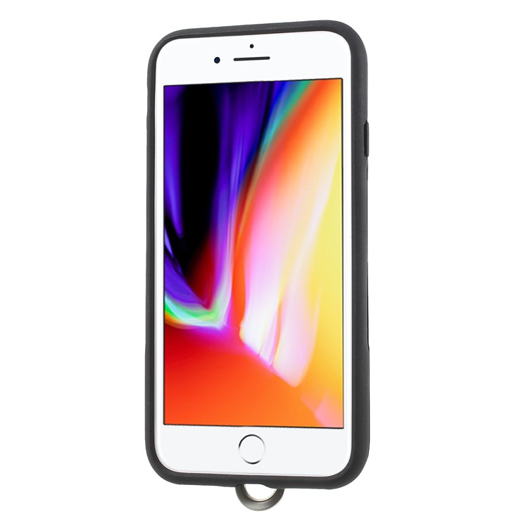 TPU PC Slim Hybrid Cover with Metal Kickstand for iPhone 8 / 7 4.7 inch - Black-2