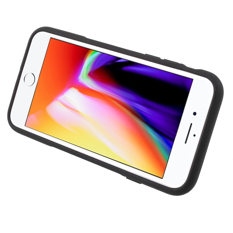 TPU PC Slim Hybrid Cover with Metal Kickstand for iPhone 8 / 7 4.7 inch - Black-6