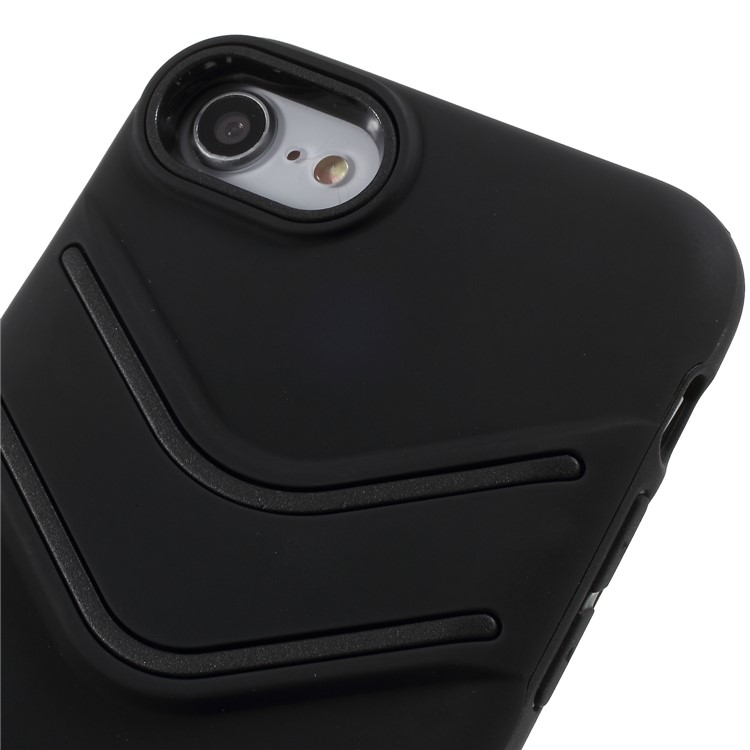 TPU PC Slim Hybrid Cover with Metal Kickstand for iPhone 8 / 7 4.7 inch - Black-8