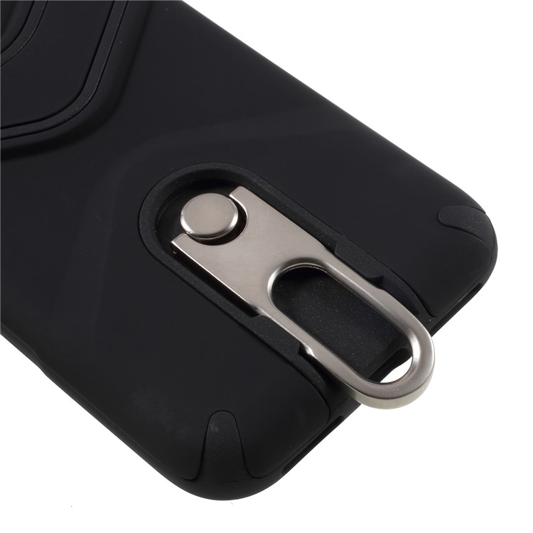 TPU PC Slim Hybrid Cover with Metal Kickstand for iPhone 8 / 7 4.7 inch - Black-9