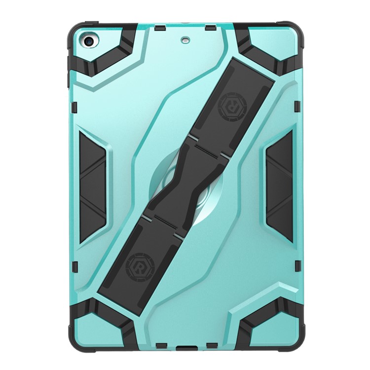 hard pc + soft tpu hybrid case avec kickstand pour ipad 9.7 (2018) / 9.7 (2017) - vert-5