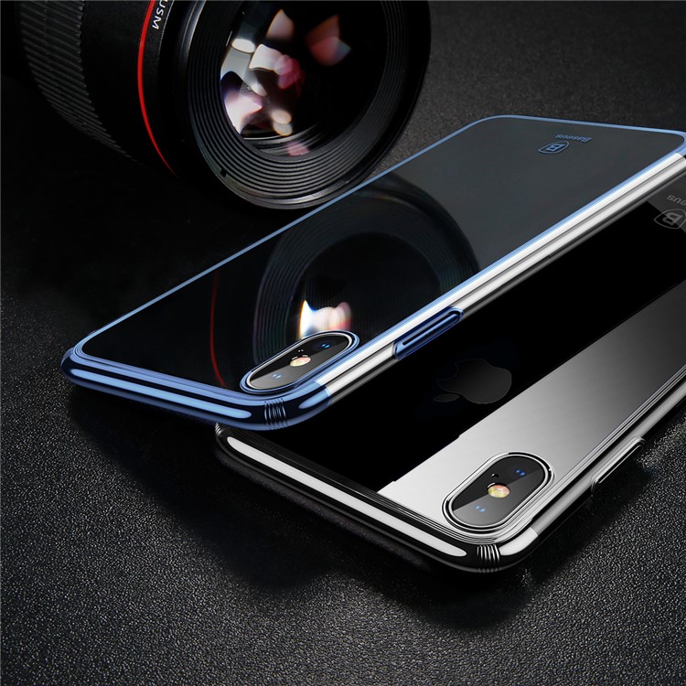 BASEUS Super Slim Electroplating Hard PC Case for iPhone X - Black-14