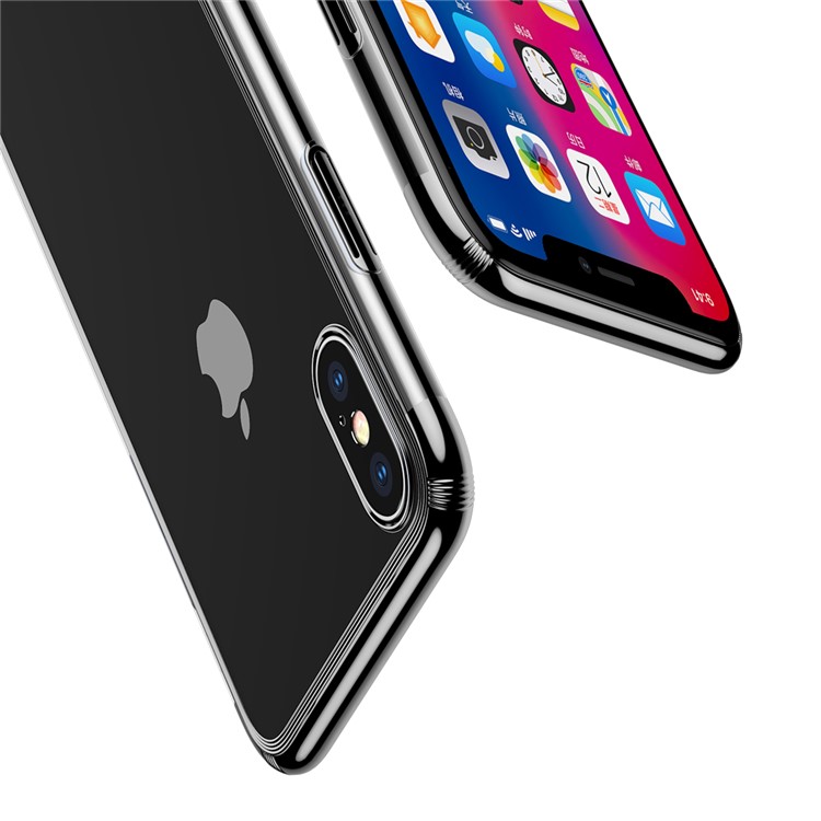 BASEUS Super Slim Electroplating Hard PC Case for iPhone X - Black-2