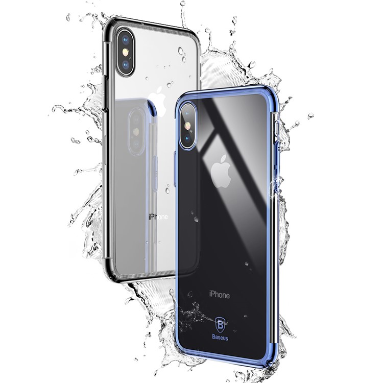 BASEUS Super Slim Electroplating Hard PC Case for iPhone X - Black-4