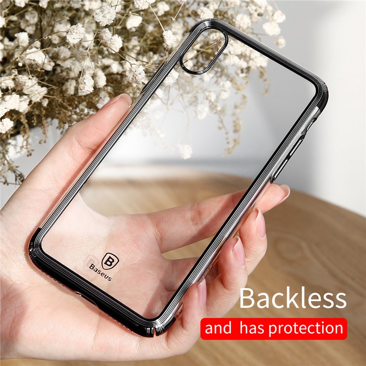 BASEUS Super Slim Electroplating Hard PC Case for iPhone X - Black-5