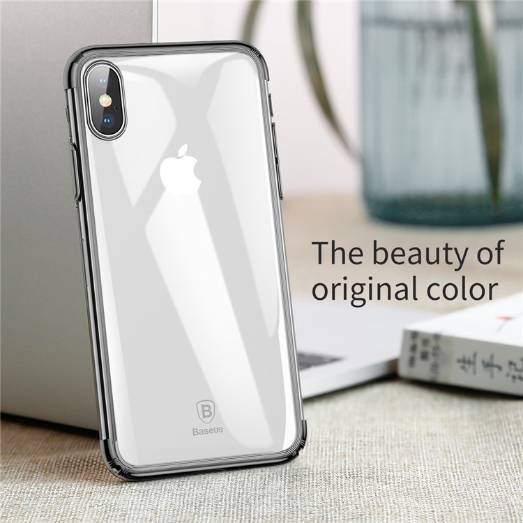 BASEUS Super Slim Electroplating Hard PC Case for iPhone X - Black-6