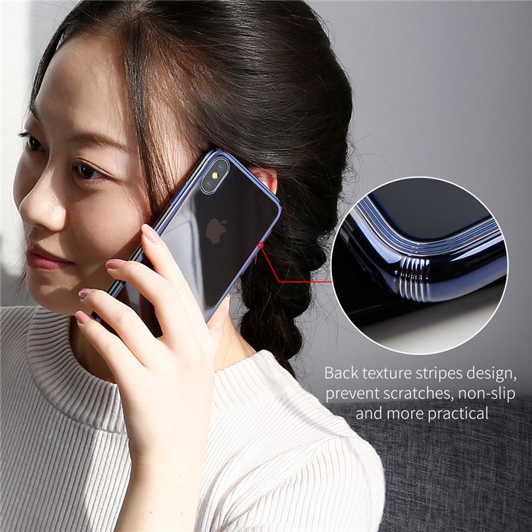 BASEUS Super Slim Electroplating Hard PC Case for iPhone X - Black-7