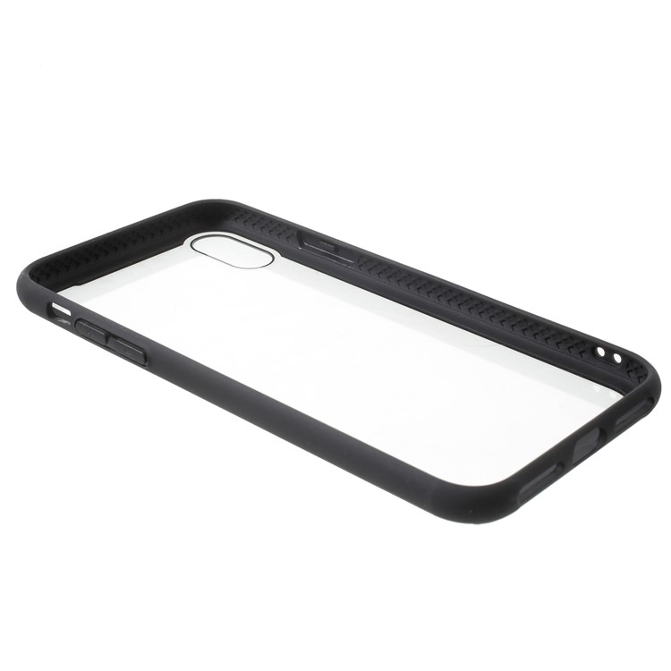 ROAR KOREA Tempered Glass + Drop-proof TPU Hybrid Back Case for iPhone X - Black-5
