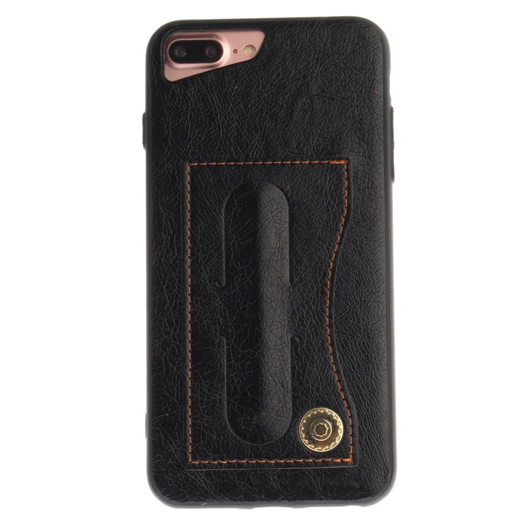 PU Leather Coated TPU Kickstand Card Holder Case for iPhone 8 Plus/7 Plus/6s Plus/6 Plus 5.5 inch - Black-2