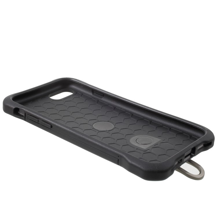 G-CASE Armor Series Carbon Fiber Texture Kickstand PC + Silicone Hybrid Case for iPhone 8 / 7 - Black-9