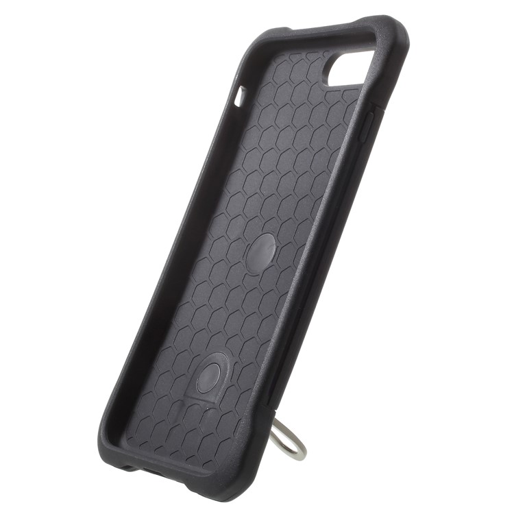 G-CASE Armor Series Carbon Fiber Texture PC + Silicone Hybrid Case for iPhone 8 Plus / 7 Plus - Black-10