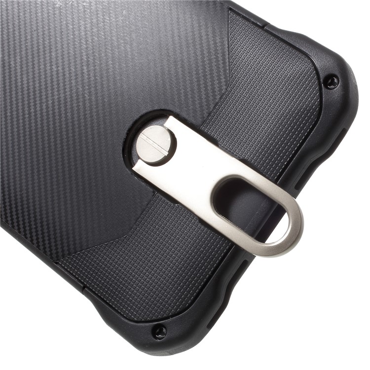 G-CASE Armor Series Carbon Fiber Texture PC + Silicone Hybrid Case for iPhone 8 Plus / 7 Plus - Black-6