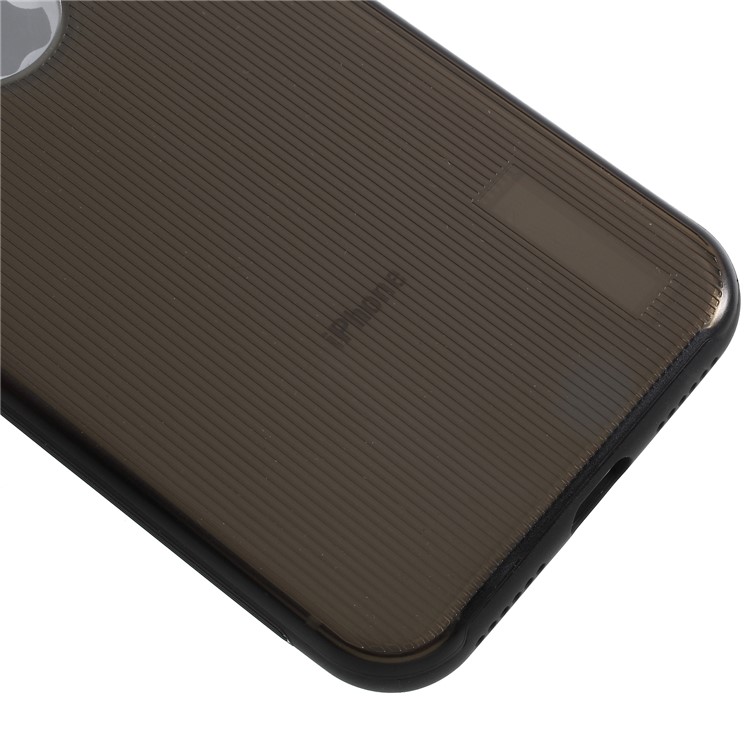 Dual Color Stripe Pattern Hybrid TPU + PC Phone Cover Case for iPhone X 5.8 inch - Black-6