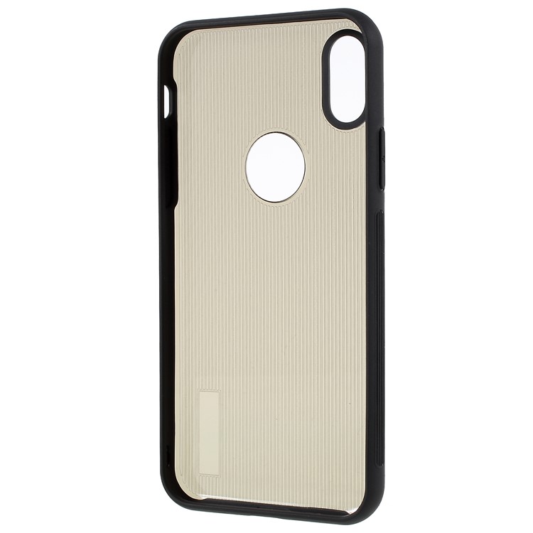 Dual Color Stripe Pattern Hybrid TPU + PC Phone Cover Case for iPhone X 5.8 inch - Black-7