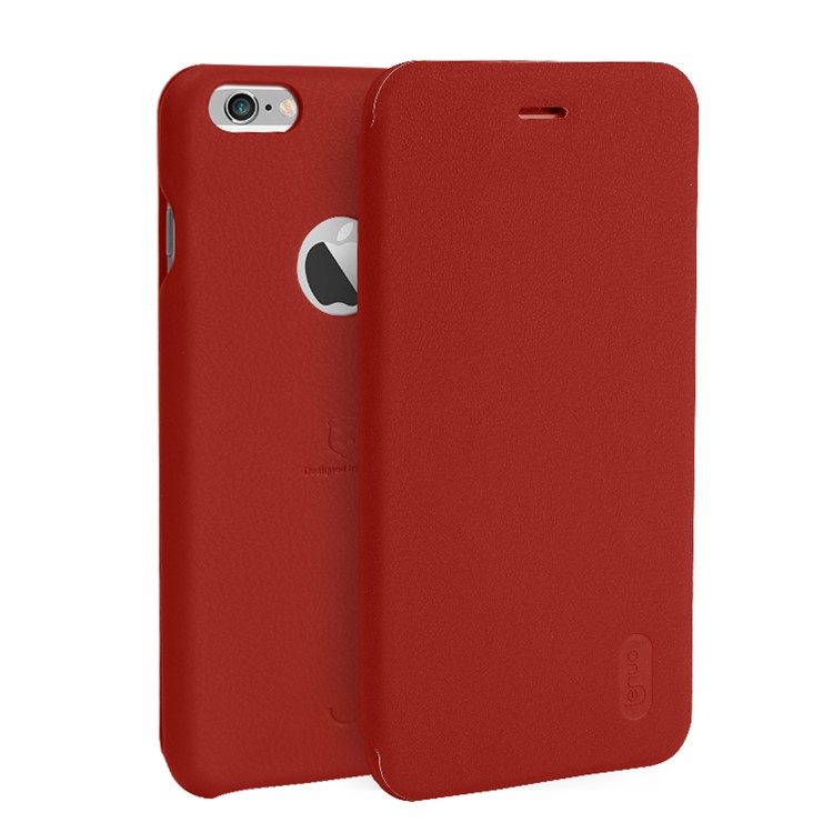

LENUO Ledream Series Flip Leather Cover for iPhone 6s 6 with Card Slot - Red