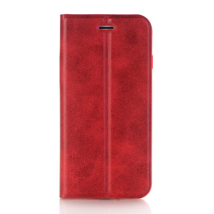 

Retro Style Leather Magnetic Stand Cover for iPhone 8 Plus / 7 Plus - Red
