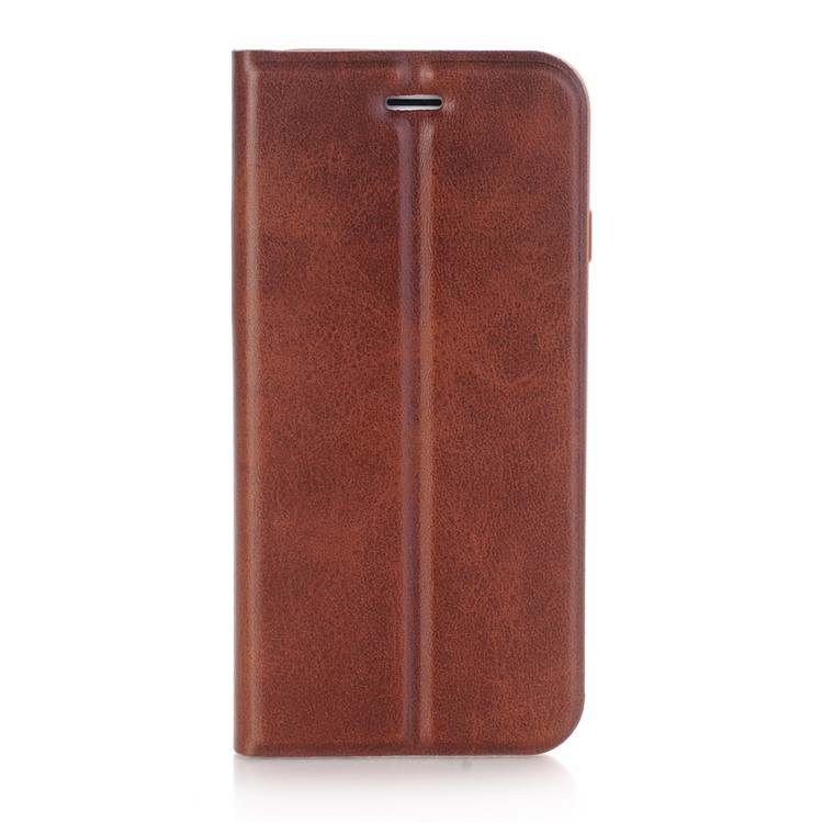 

Retro Style Leather Magnetic Stand Flip Cover for iPhone 8 Plus / 7 Plus - Coffee
