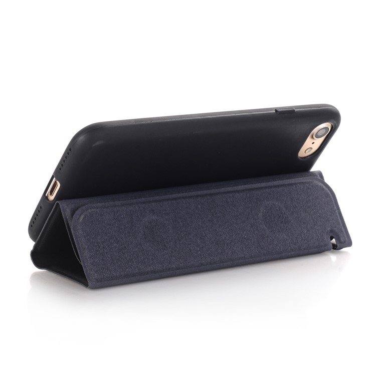 Retro Style Leather Stand Case for iPhone 8/7 - Black-3