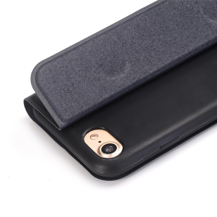 Retro Style Leather Stand Case for iPhone 8/7 - Black-5