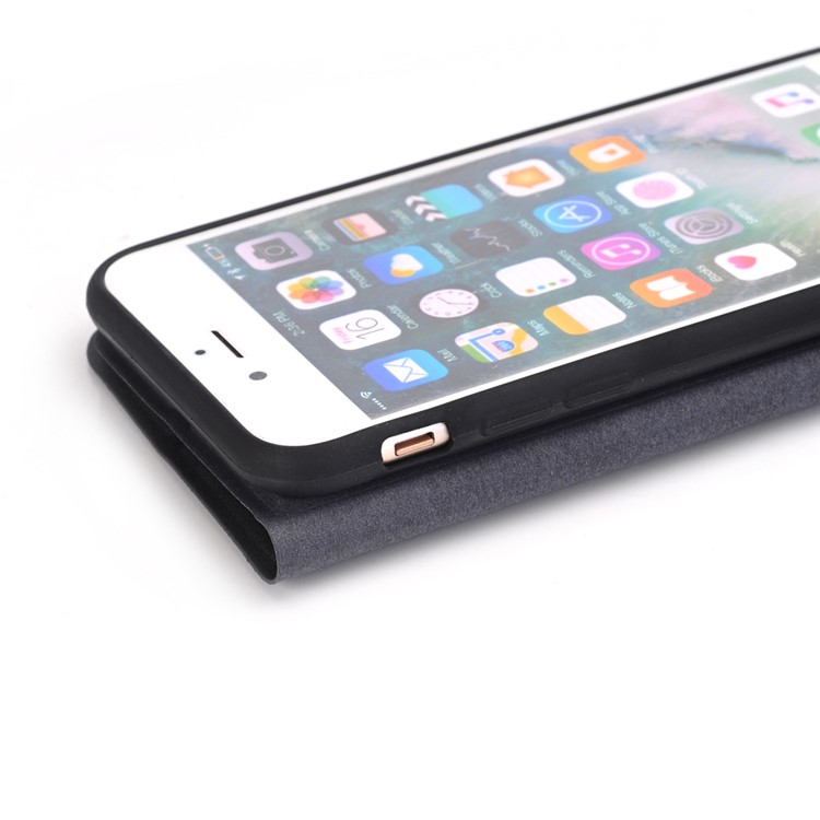 Retro Style Leather Stand Case for iPhone 8/7 - Black-6