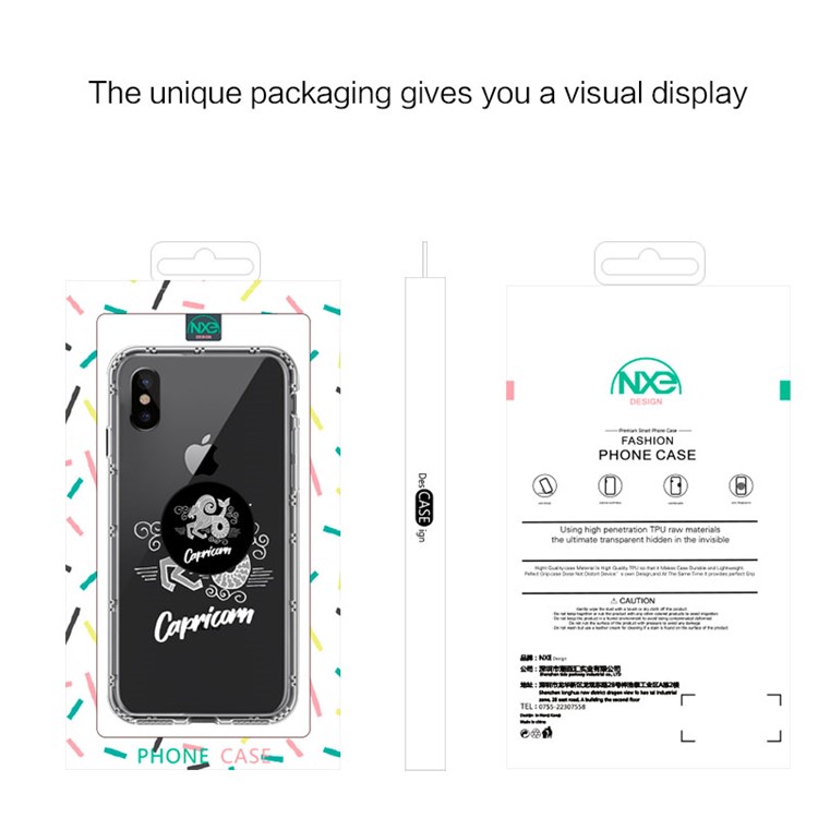 NXE Constellation Series TPU + PC Hybrid Case for iPhone X (Ten) - Capricorn-6