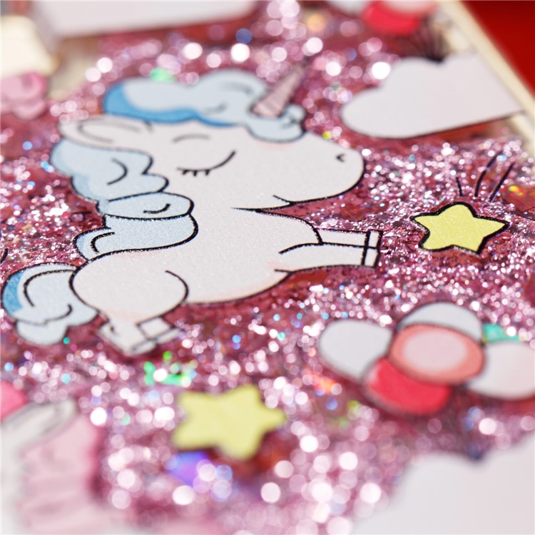 Liquid Glitter Powder Quicksand Shockproof TPU Back Case for iPhone 8 / 7 4.7 inch - Unicorns-5