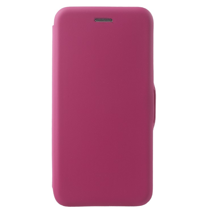 Twill Grain Leather Card Holder Stand Mobile Casing for iPhone 8 Plus / 7 Plus 5.5 inch - Rose-3