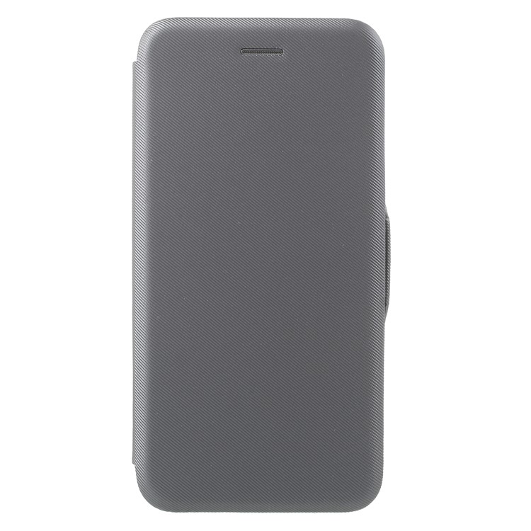 

Twill Grain Leather Card Holder Stand Mobile Cover for iPhone 8 Plus / 7 Plus 5.5 inch - Grey