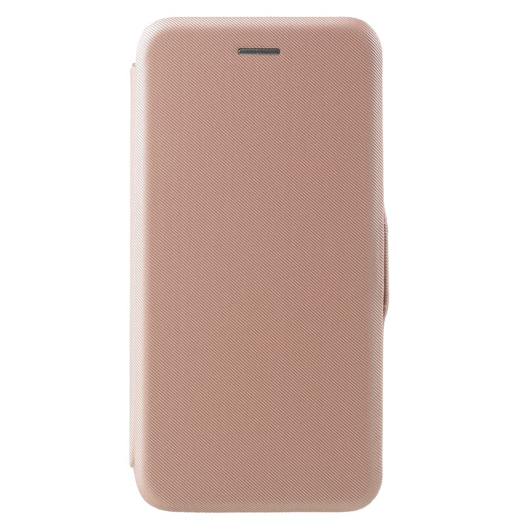 

Twill Grain Leather Card Holder Stand Mobile Casing Cover for iPhone 8 Plus / 7 Plus 5.5 inch - Rose Gold