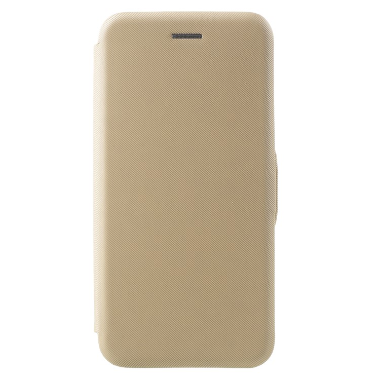 

Twill Grain Leather Card Holder Stand Mobile Phone Cover for iPhone 8 Plus / 7 Plus 5.5 inch - Gold