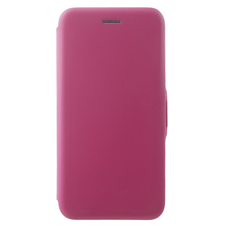 Twill Grain Leather Card Holder Stand Case for iPhone 6s Plus/6 Plus 5.5-inch - Rose-3
