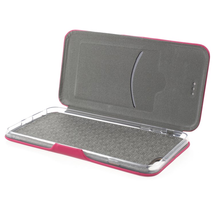 Twill Grain Leather Card Holder Stand Case for iPhone 6s Plus/6 Plus 5.5-inch - Rose-6