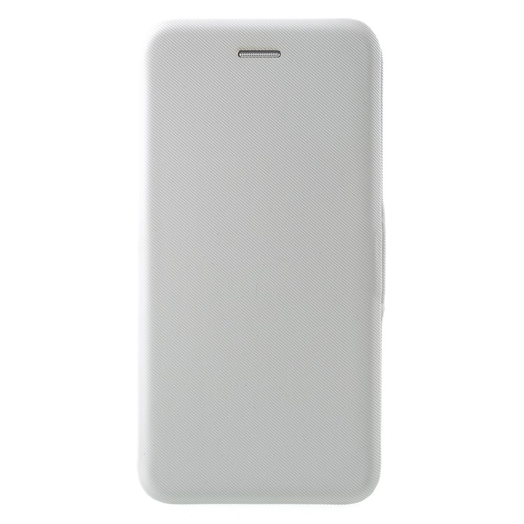 

Twill Grain Leather Card Holder Stand Casing for iPhone 6s Plus/6 Plus 5.5-inch - White