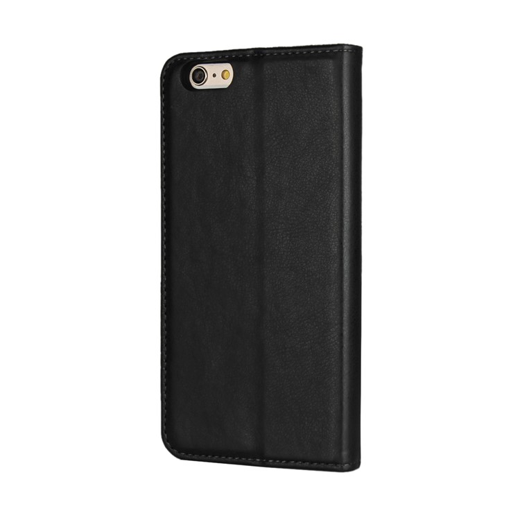New Style PU Leather Stand Wallet Phone Case for iPhone 6s Plus / 6 Plus - Black-3