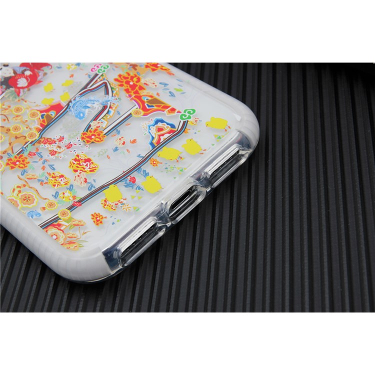 Chinese New Year Style Pattern Printing PC + TPU Hybrid Phone Case for iPhone X (Ten) 5.8 inch - White-6