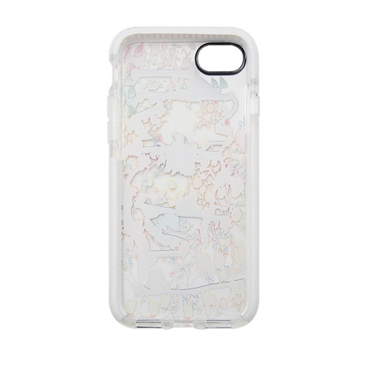 Chinese New Year Style Pattern Printing PC + TPU Hybrid Case for iPhone 8/7 - White-2