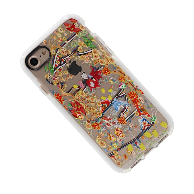 Chinese New Year Style Pattern Printing PC + TPU Hybrid Case for iPhone 8/7 - White-3