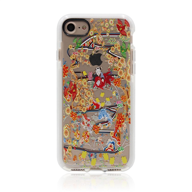 Chinese New Year Style Pattern Printing PC + TPU Hybrid Case for iPhone 8/7 - White-5