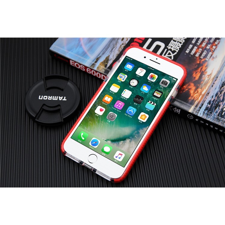 Chinese New Year Style Pattern Printing PC + TPU Hybrid Case for iPhone 8 Plus / 7 Plus - Red-2