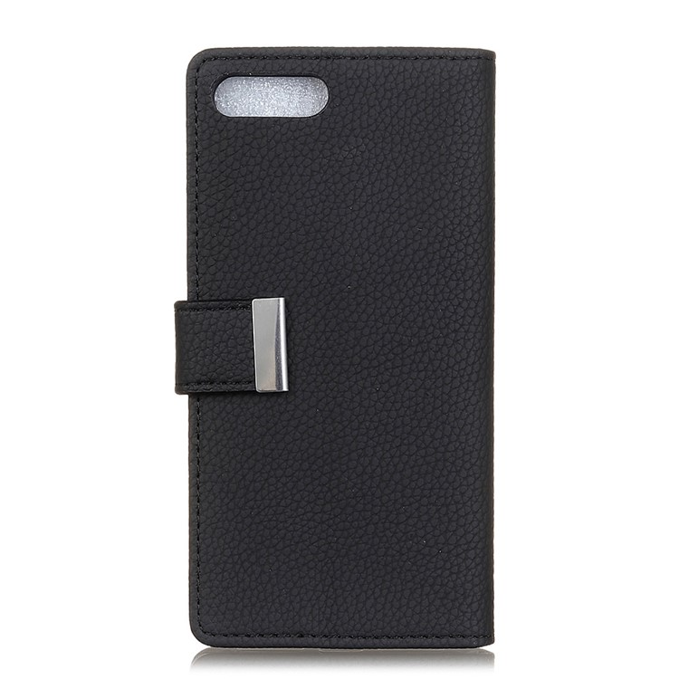 Litchi Texture PU Leather Wallet Stand Mobile Case for iPhone 8 Plus/7 Plus 5.5 inch - Black-1