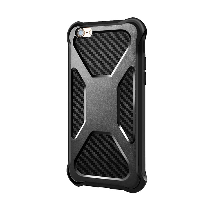 Carbon Fiber Texture PC + TPU Hybrid Drop-proof Case for iPhone 6s Plus/6 Plus 5.5-inch - Black-1