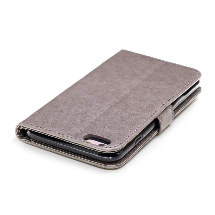 Imprinted Flamingo Pattern Leather Magnetic Case with Strap for iPhone 6s Plus / 6 Plus - Grey-6