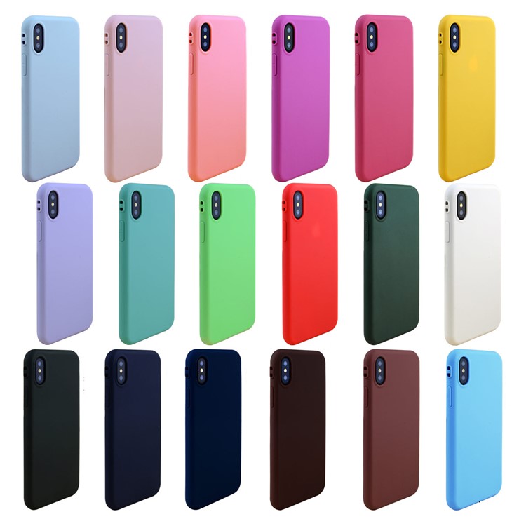 Pure Color Ultra-thin Matte TPU Back Case for iPhone X/10 5.8 inch - Rose-3