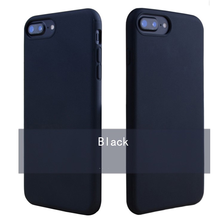

Solid Color Matte TPU Soft Phone Case for iPhone 8 Plus/7 Plus - Black