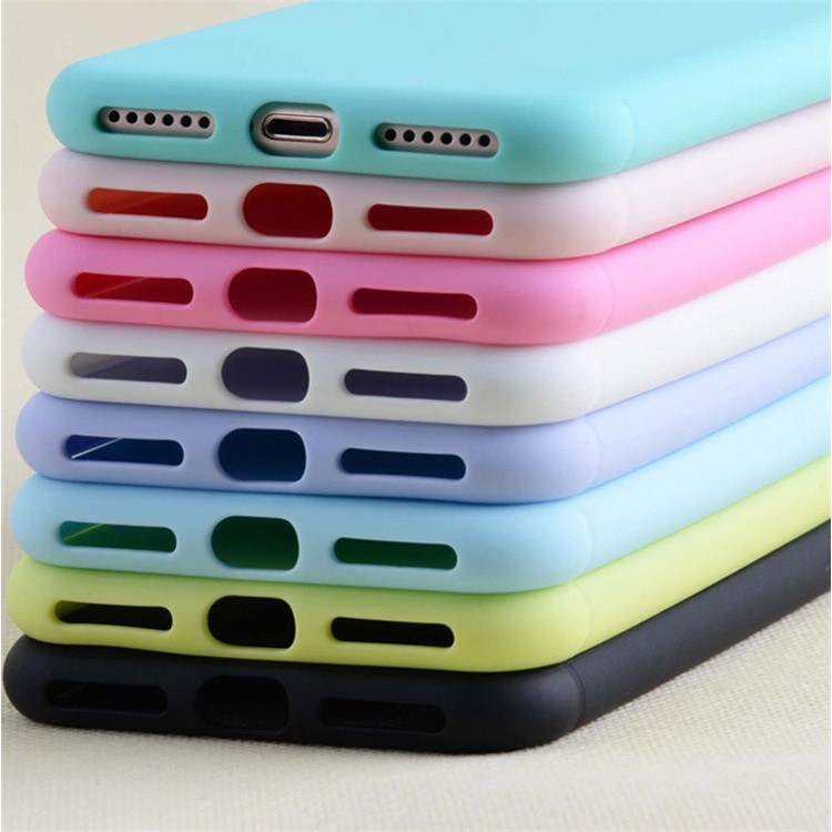 Solid Color Matte TPU Soft Phone Case for iPhone 8 Plus/7 Plus - Black-2