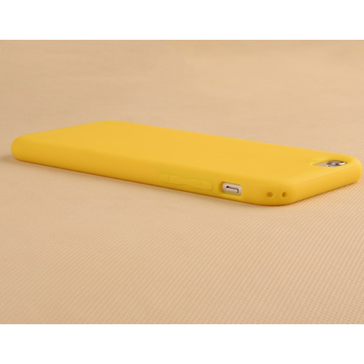 Solid Color Matte TPU Back Mobile Case for iPhone 6s / 6 4.7 inch - Yellow-3